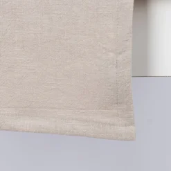 SCHÖNER LEBEN. Tischläufer Bio Ramie Leinenoptik einfarbig steingrau 40x160cm