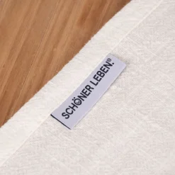 SCHÖNER LEBEN. Tischläufer Bio Ramie Leinenoptik cremeweiß 40x160cm