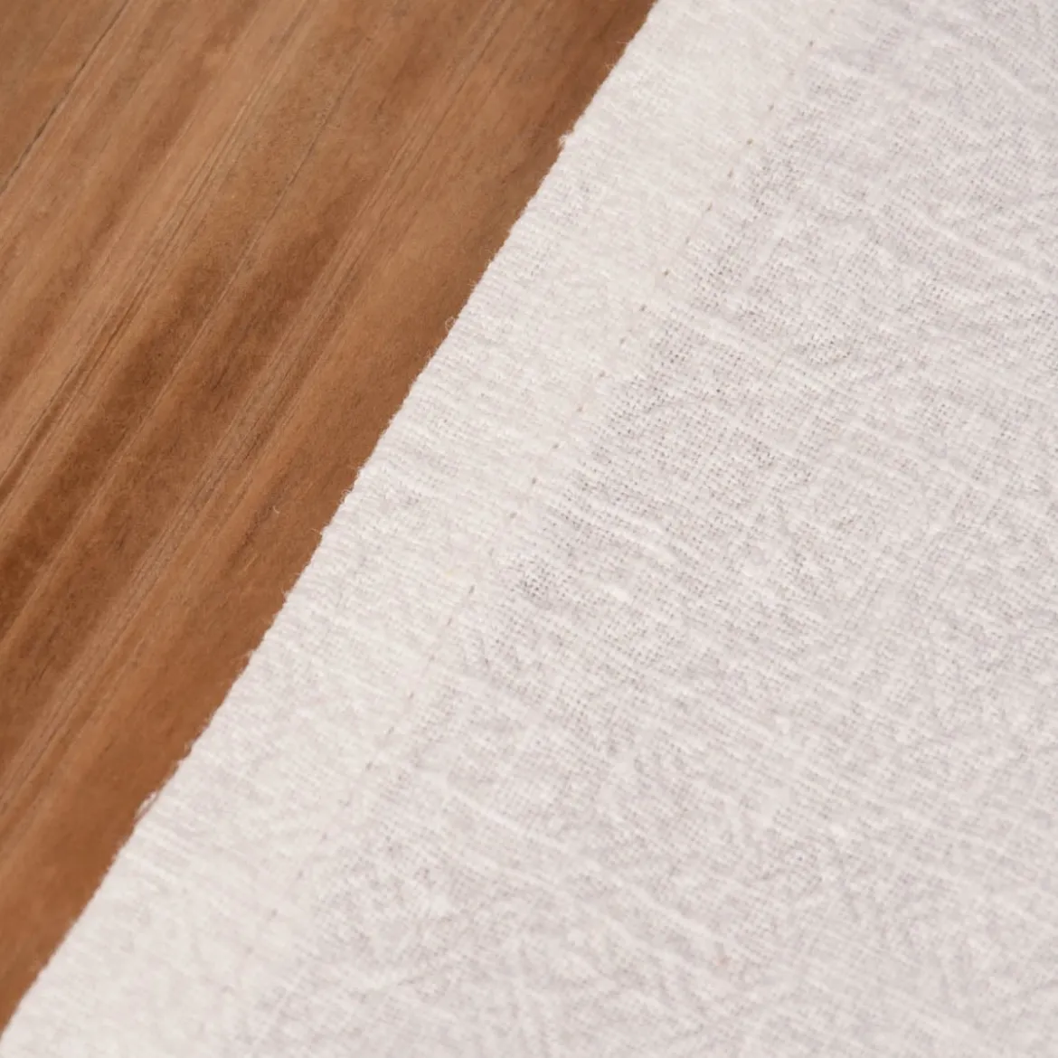 SCHÖNER LEBEN. Tischläufer Bio Ramie Leinenoptik cremeweiß 40x160cm