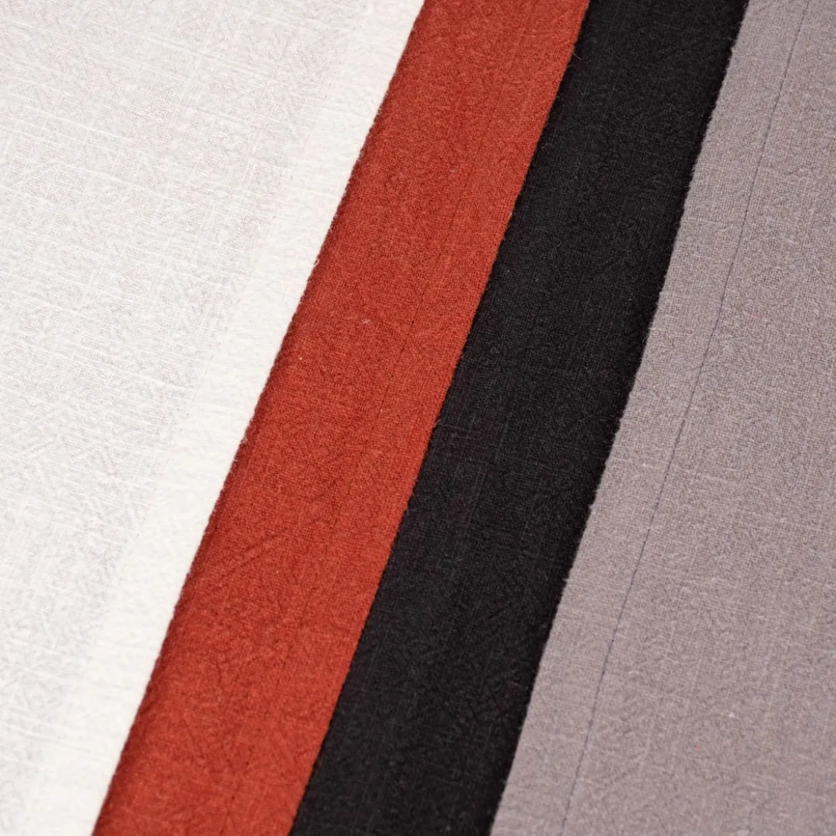 SCHÖNER LEBEN. Tischläufer Bio Ramie Leinenoptik rost 40x160cm