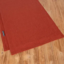 SCHÖNER LEBEN. Tischläufer Bio Ramie Leinenoptik rost 40x160cm