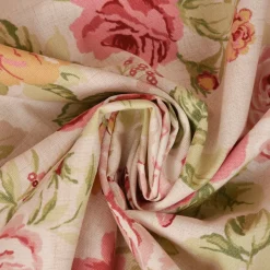 SCHÖNER LEBEN. Tischläufer Clarke & Clarke STUDIO G Blumen Rosen beige grün rot 40x160cm