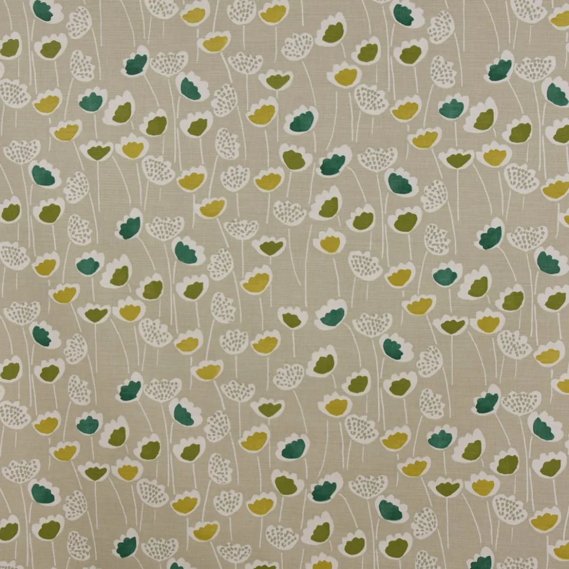 SCHÖNER LEBEN. Tischläufer Clara Cactus Blumen grau grün 40x160cm