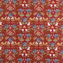 SCHÖNER LEBEN. Tischläufer Clarke & Clarke STUDIO G Blumen Hase rot grün blau 40x160cm