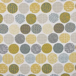 SCHÖNER LEBEN. Tischläufer creme Kreise in grau braun 40x160cm