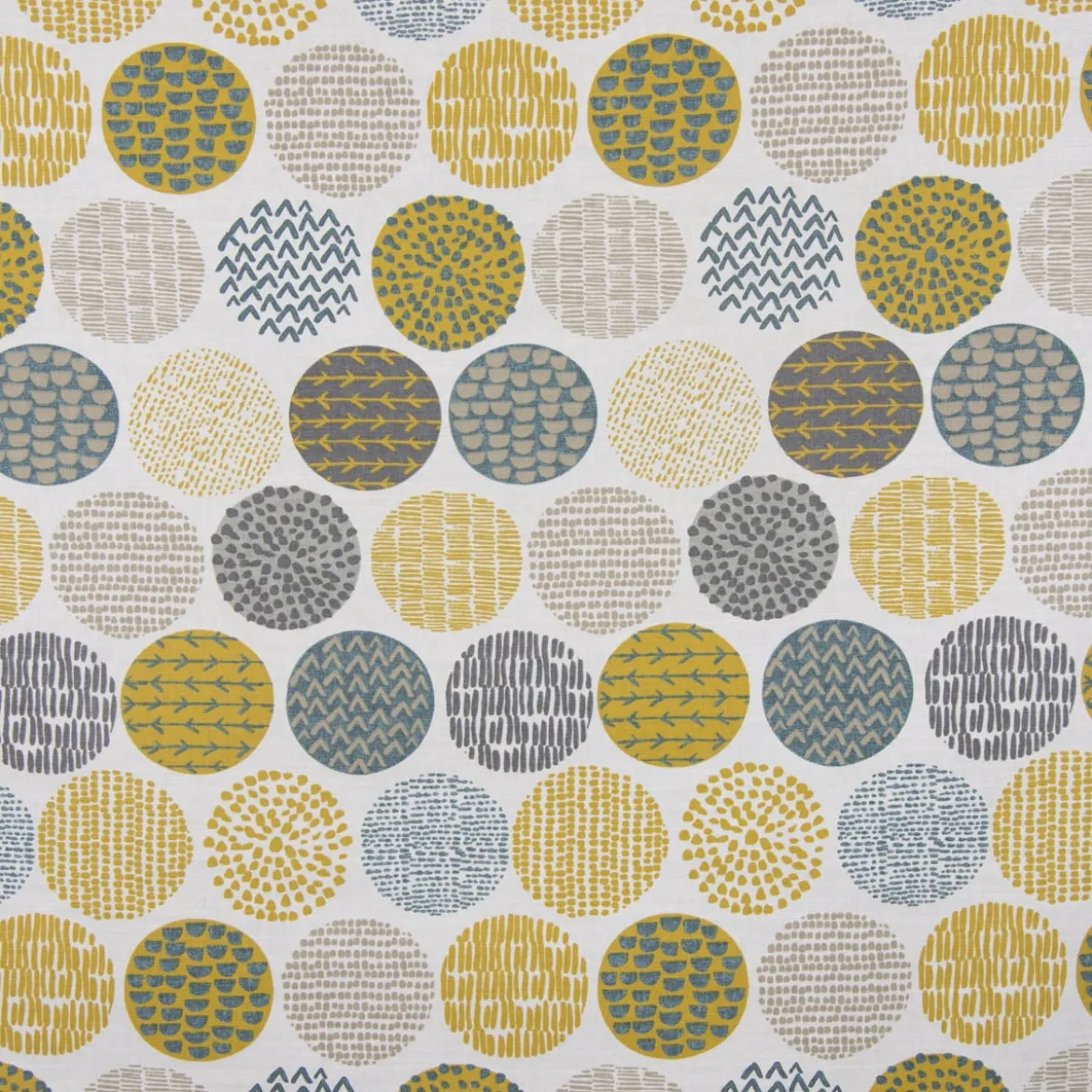 SCHÖNER LEBEN. Tischläufer creme Kreise in grau braun 40x160cm