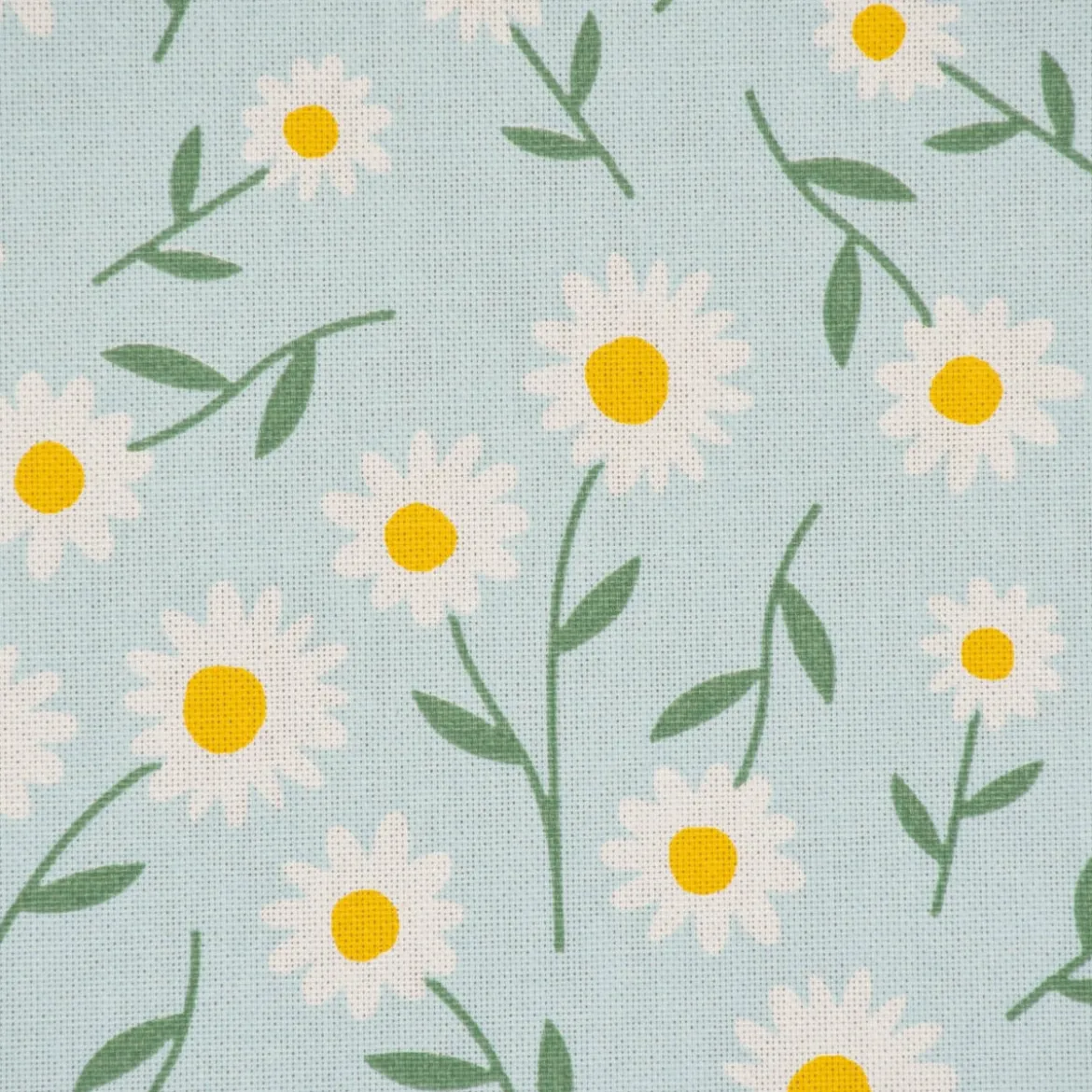 SCHÖNER LEBEN. Tischläufer Daisy Sweet Field Gänseblümchen Leinenlook hellblau oder natur weiß 40x160cm