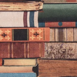 SCHÖNER LEBEN. Tischläufer Digitaldruck Bücher Books bunt 40x160cm