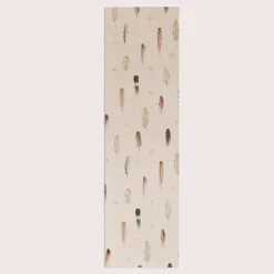 SCHÖNER LEBEN. Tischläufer Digitaldruck Federn creme braun 40x160cm