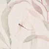 SCHÖNER LEBEN. Tischläufer Digitaldruck Aquarell Blätter Blüten Schmetterling weiß pastell 40x160cm
