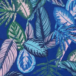 SCHÖNER LEBEN. Tischläufer Dschungelpflanzen blau grün rosa 40x160cm