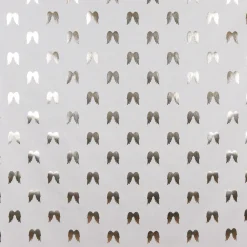 SCHÖNER LEBEN. Tischläufer Engelsflügel weiß silber metallic 40x160cm