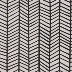 SCHÖNER LEBEN. Tischläufer Fischgrätmuster abstrakt weiß schwarz 40x160cm