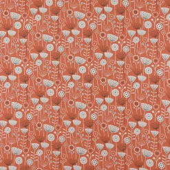 SCHÖNER LEBEN. Tischläufer Fryett`s Halbpanama Blumen abstrakt orange 40x160cm