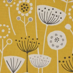 SCHÖNER LEBEN. Tischläufer Fryett`s Halbpanama Blumen abstrakt ockergelb 40x160cm