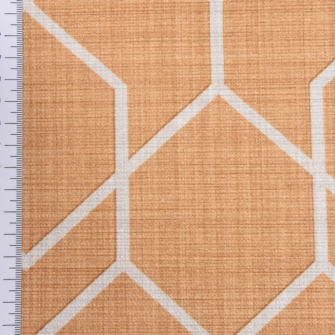 SCHÖNER LEBEN. Tischläufer Geometrie Sechseck gelb beige 40x160cm