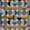 SCHÖNER LEBEN. Tischläufer geometrisch Kreise weiß schwarz bunt 40x160cm