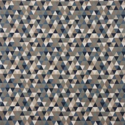 SCHÖNER LEBEN. Tischläufer Halbpanama Leinenlook Dreiecke blau grau 40x160cm