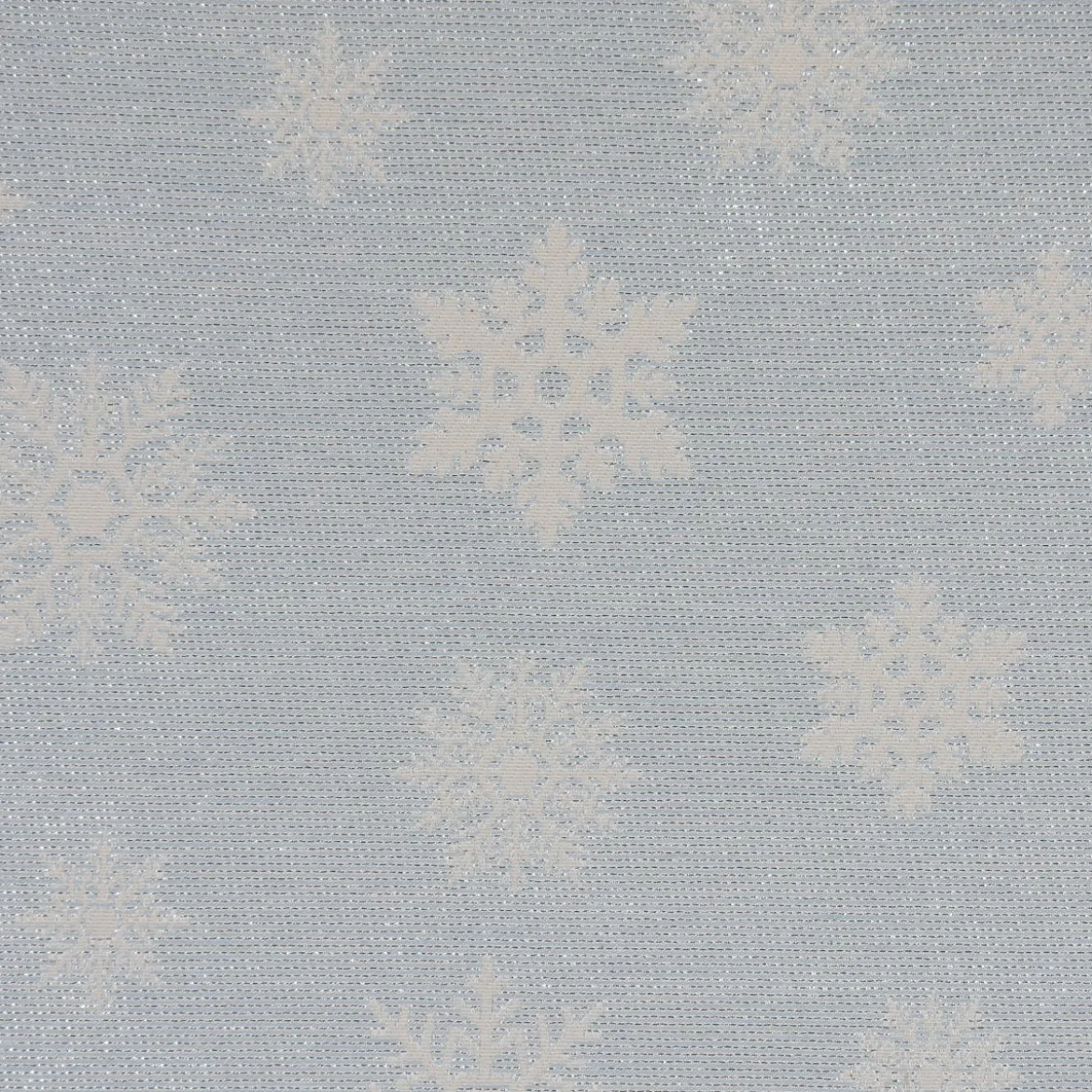 SCHÖNER LEBEN. Tischläufer Ice Star Schneeflocken Eiskristalle hellblau silberfarbig beige 40x160cm