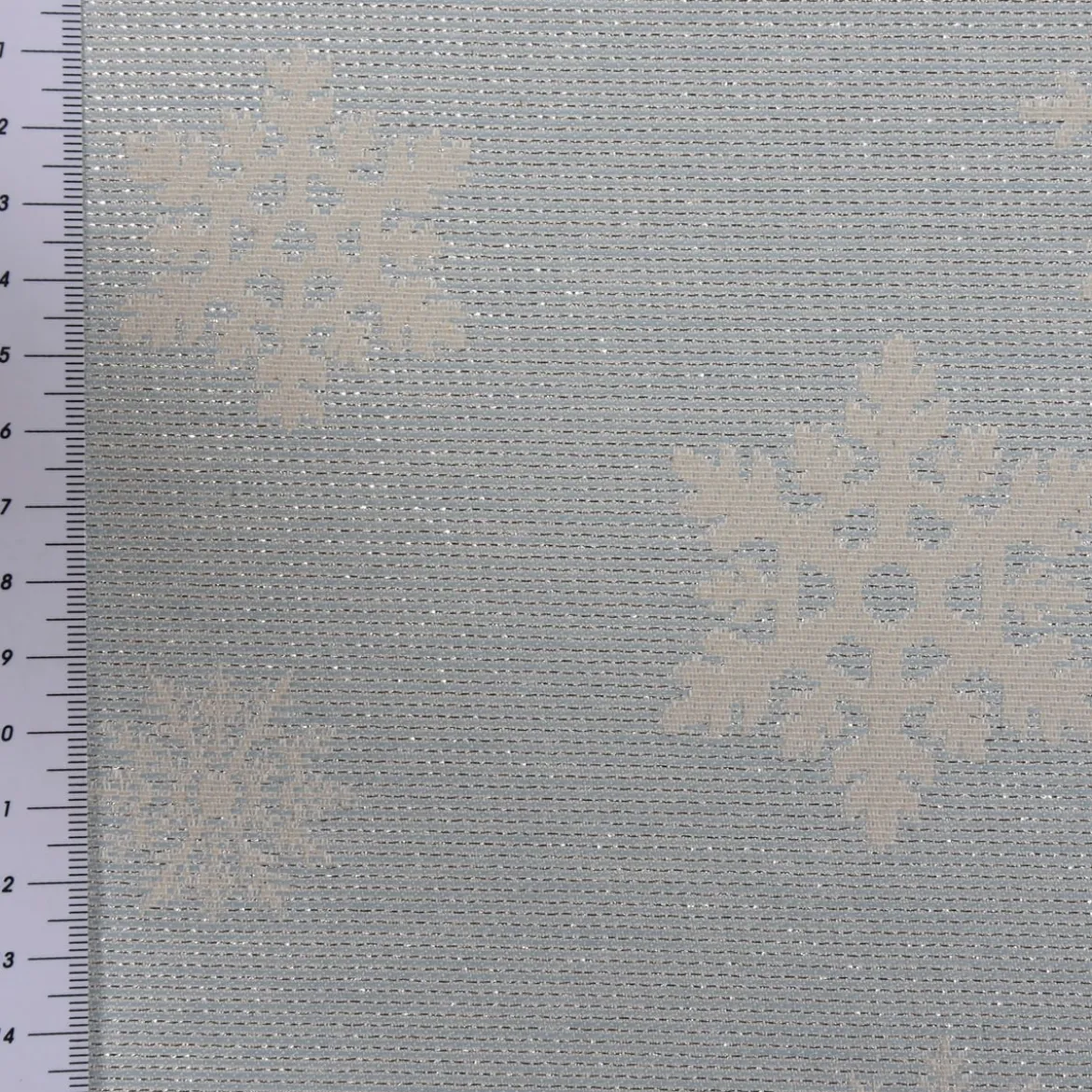 SCHÖNER LEBEN. Tischläufer Ice Star Schneeflocken Eiskristalle hellblau silberfarbig beige 40x160cm