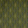 SCHÖNER LEBEN. Tischläufer Jacquard Art Déco Blätter Fächer grün dunkle Seite 40x160cm