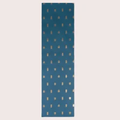 SCHÖNER LEBEN. Tischläufer Käfer blau gold metallic 40x160cm