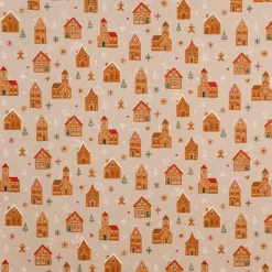 SCHÖNER LEBEN. Tischläufer Lebkuchenhaus natur weiß 40x160cm