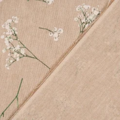 SCHÖNER LEBEN. Tischläufer Leinenlook Florist Elegant Schleierkraut natur weiß 40x160cm