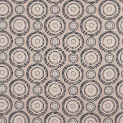 SCHÖNER LEBEN. Tischläufer Mandala Kreise Punkte Striche natur nachtblau cremeweiß 40x160cm