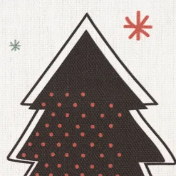 SCHÖNER LEBEN. Tischläufer Merry Christmas Tannenbaum Weihnachtsbaum ecru schwarz rot 40x160cm