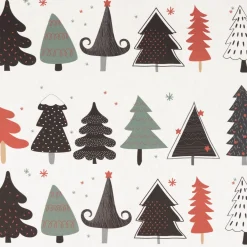 SCHÖNER LEBEN. Tischläufer Merry Christmas Tannenbaum Weihnachtsbaum ecru schwarz rot 40x160cm