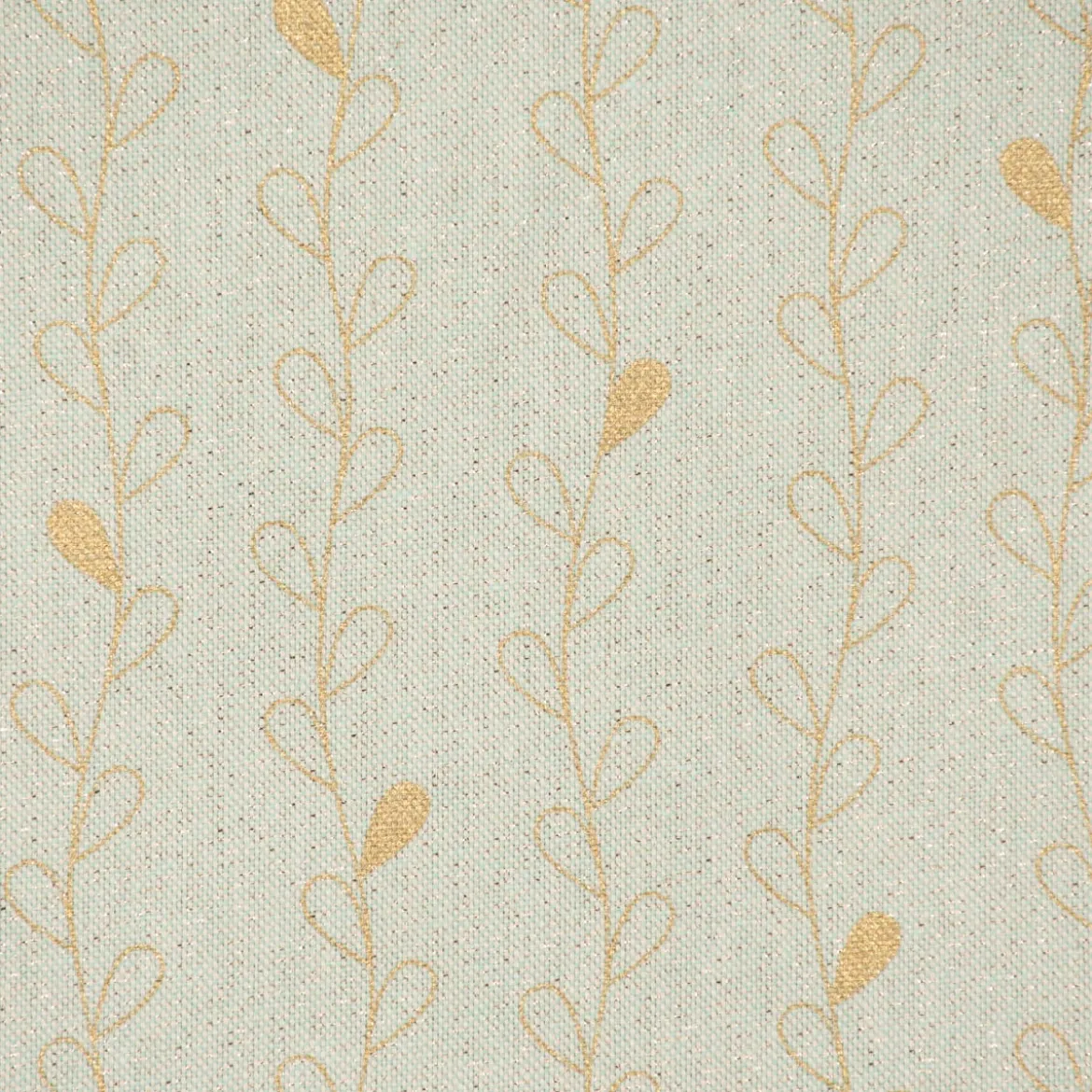 SCHÖNER LEBEN. Tischläufer Metallic Blätterranken mint goldfarbig 40x160cm