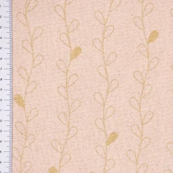 SCHÖNER LEBEN. Tischläufer Metallic Blätterranken rosa goldfarbig 40x160cm