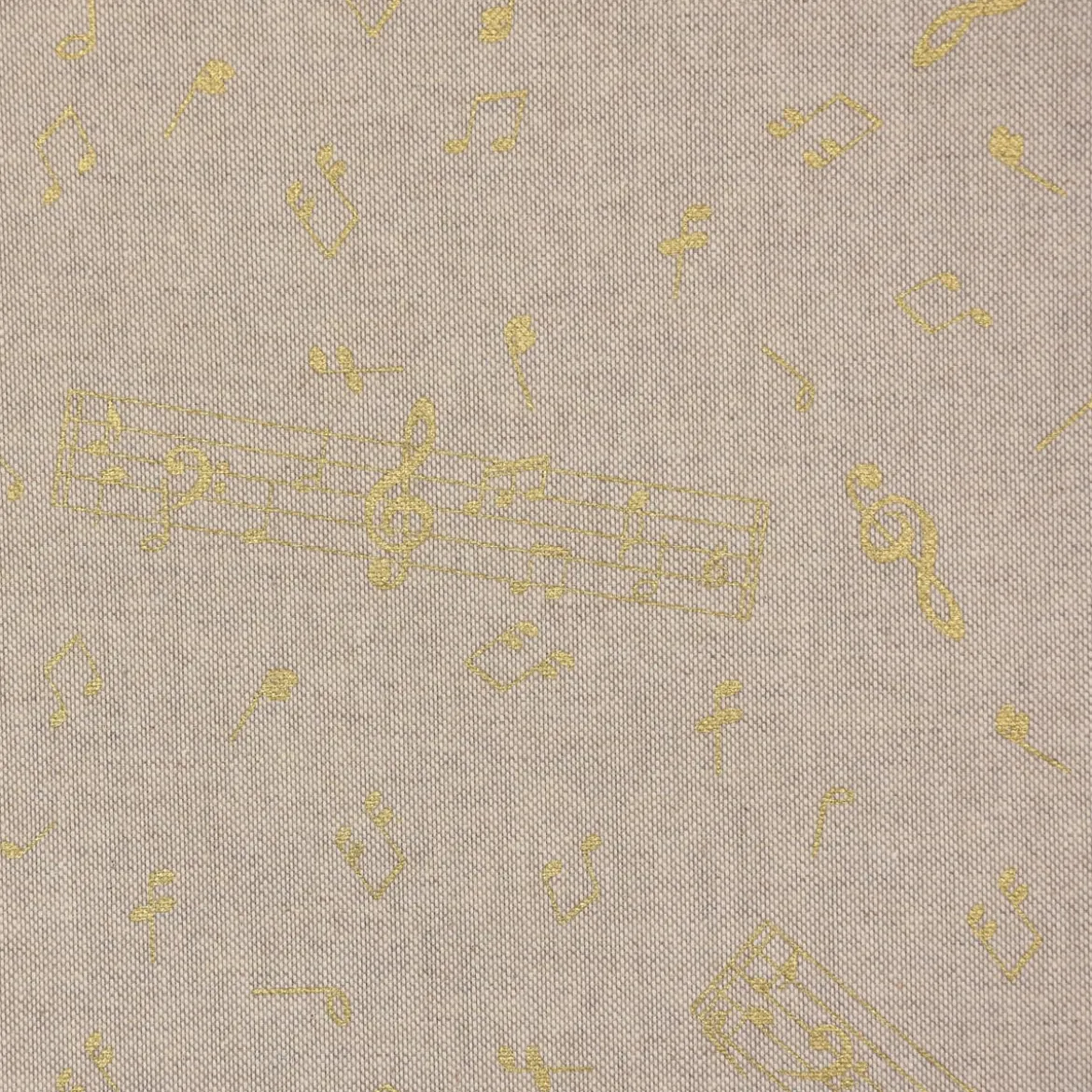 SCHÖNER LEBEN. Tischläufer Noten natur gold 40x160cm