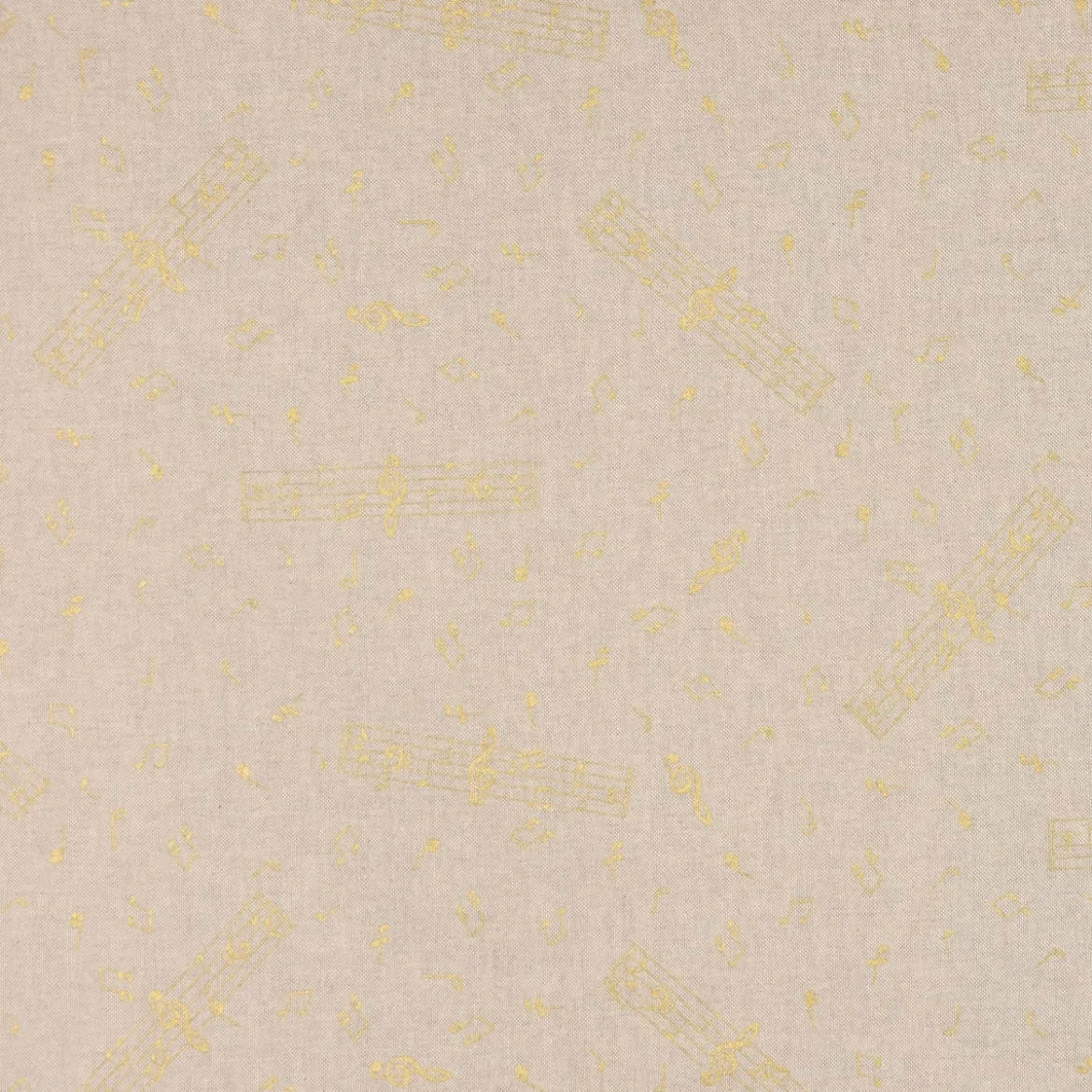 SCHÖNER LEBEN. Tischläufer Noten natur gold 40x160cm