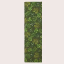 SCHÖNER LEBEN. Tischläufer Outdoor Palmen Blätter grün 40x160cm