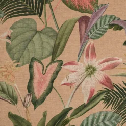 SCHÖNER LEBEN. Tischläufer Outdoor Romantic Botanic Exotik Blumen beige grün rosa 40x160cm