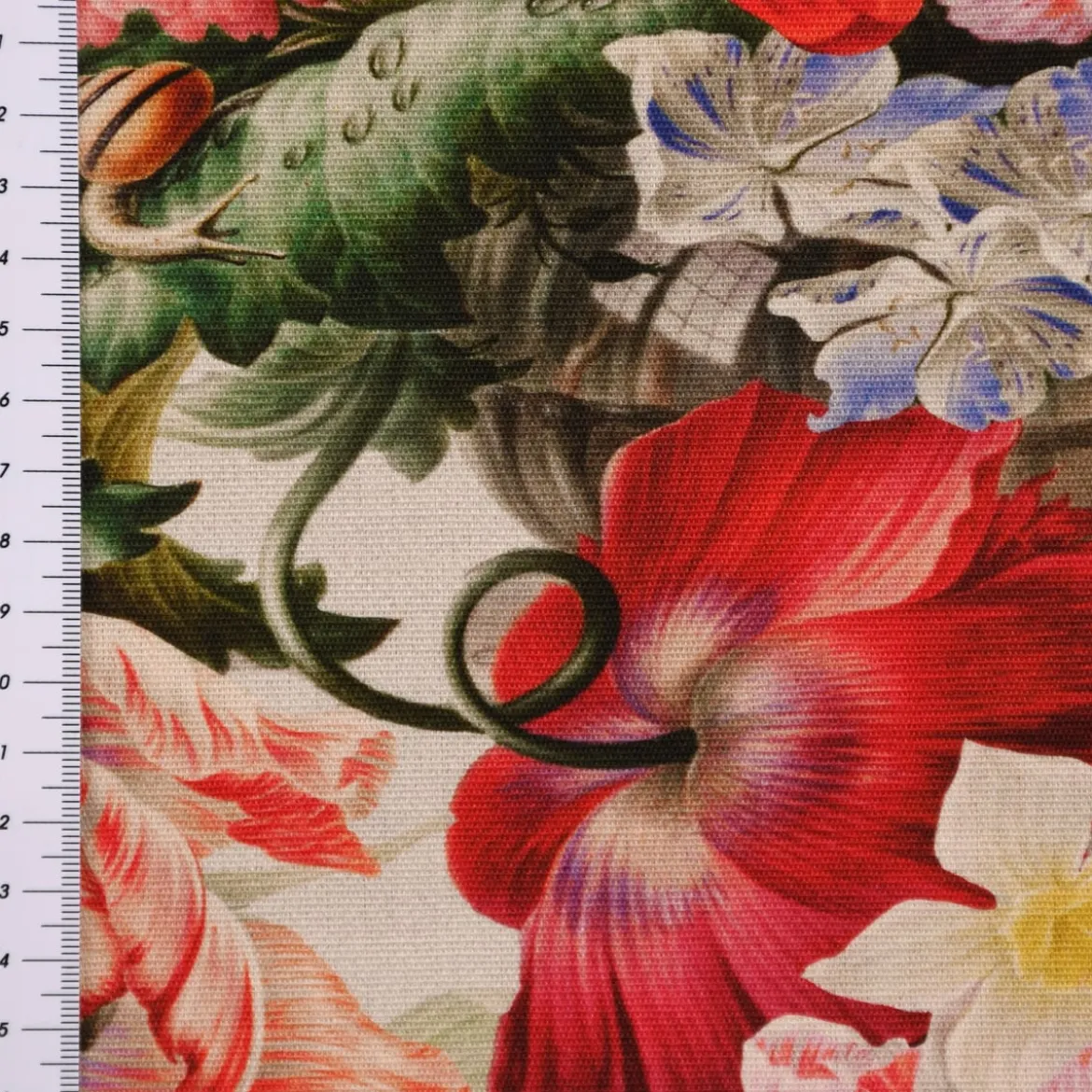 SCHÖNER LEBEN. Tischläufer Outdoor Flowers Painting Blumen Schmetterlinge bunt 40x160cm