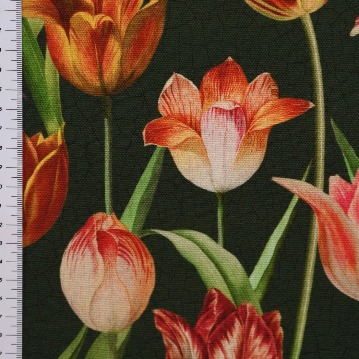 SCHÖNER LEBEN. Tischläufer Outdoor Tulip Painting Tulpen grün rot 40x160cm
