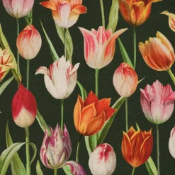 SCHÖNER LEBEN. Tischläufer Outdoor Tulip Painting Tulpen grün rot 40x160cm