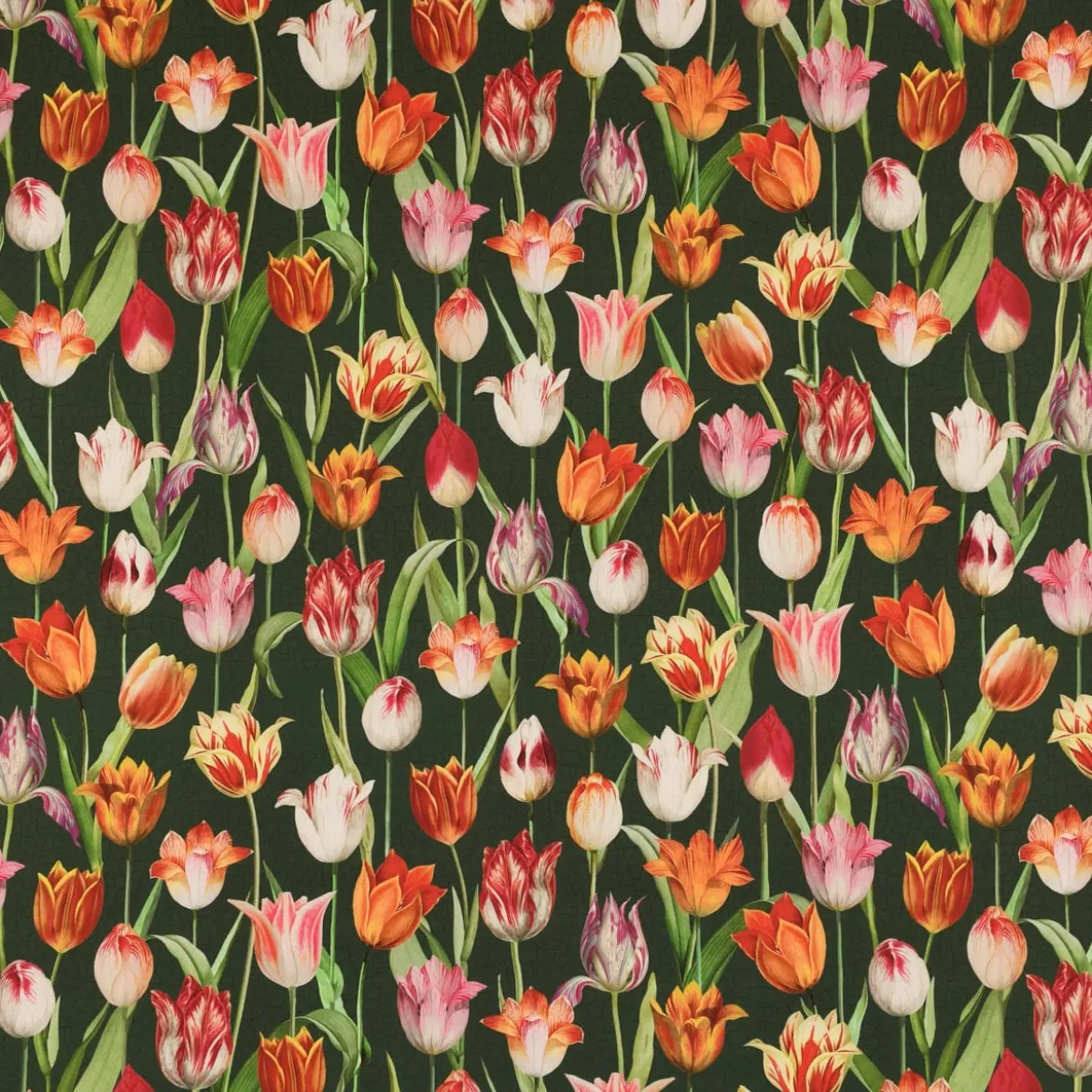 SCHÖNER LEBEN. Tischläufer Outdoor Tulip Painting Tulpen grün rot 40x160cm