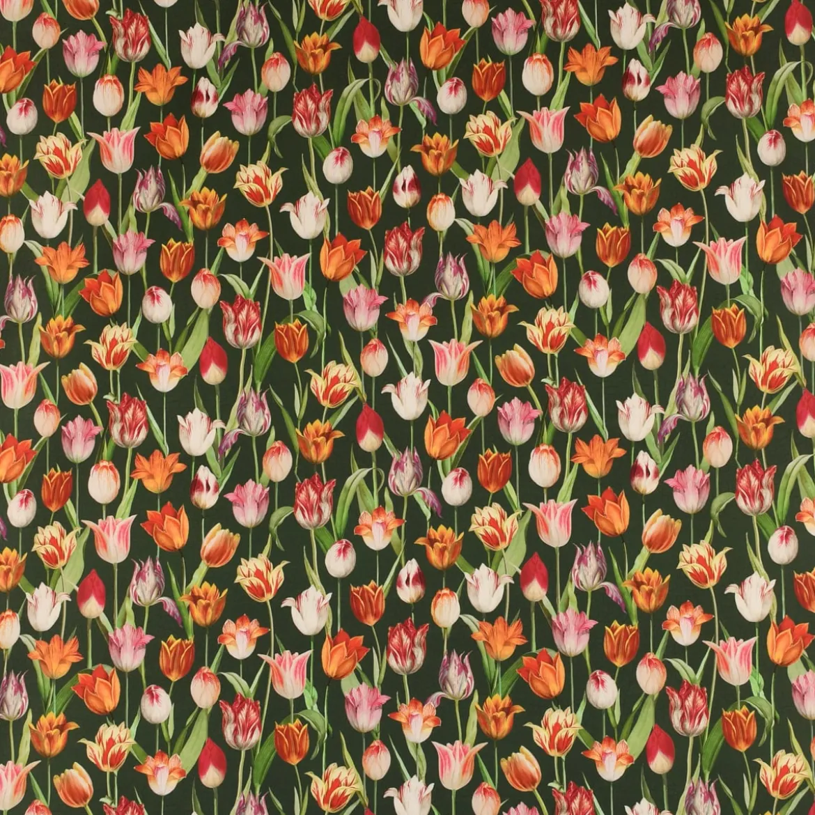 SCHÖNER LEBEN. Tischläufer Outdoor Tulip Painting Tulpen grün rot 40x160cm