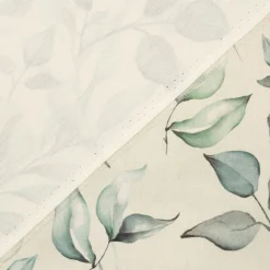SCHÖNER LEBEN. Tischläufer Outdoor Plant Lover Blätterzweige Aquarell mint grün 40x160cm