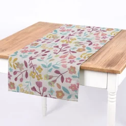 SCHÖNER LEBEN. Tischläufer Panama Betty Parma Violet Blumen lila 40x160cm