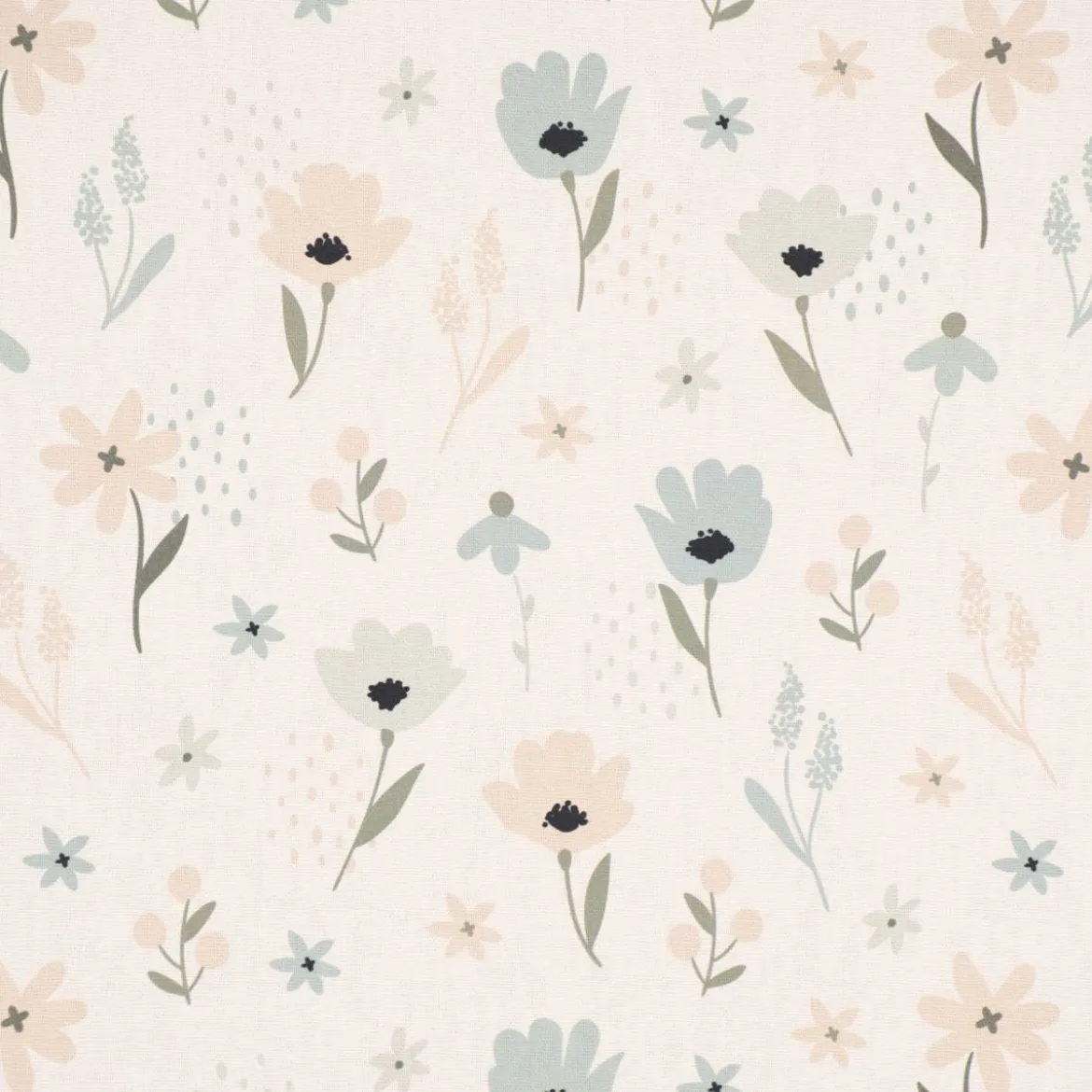 SCHÖNER LEBEN. Tischläufer Pastell Blumen ecru mintgrün vanille 40x160cm