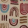 SCHÖNER LEBEN. Tischläufer Regenbogen beige blau rot 40x160cm