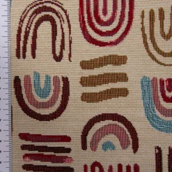 SCHÖNER LEBEN. Tischläufer Regenbogen beige blau rot 40x160cm
