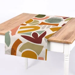 SCHÖNER LEBEN. Tischläufer Retro Art moderne Kunst bunt 40x160cm