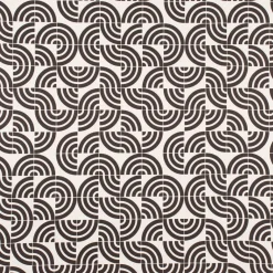SCHÖNER LEBEN. Tischläufer Retro Quadrat Bogen schwarz weiß 40x160cm