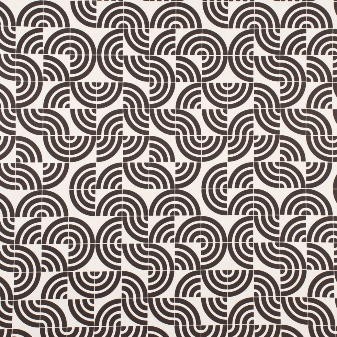 SCHÖNER LEBEN. Tischläufer Retro Quadrat Bogen schwarz weiß 40x160cm